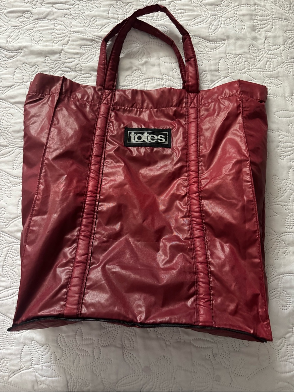 totes Burgundy Nylon Tote